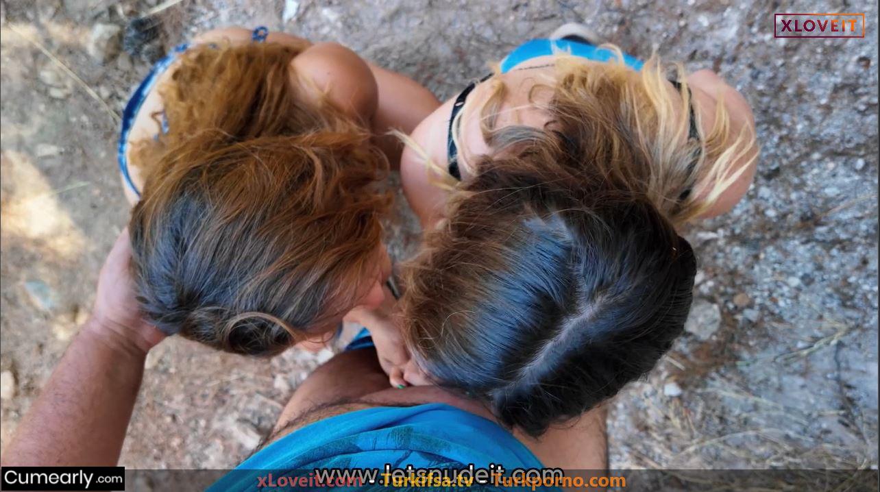 HD Porno Konulu 2 kızın ağzına verip sırayla sikti